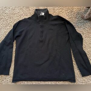 THE NORTH FACE Mens Black Knitted 1/4 Zip Pullover Sweater Size L